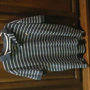 Nautica polo shirt size XL navy blue stripes